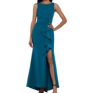 Betsy & Adam Teal Maxi Dress